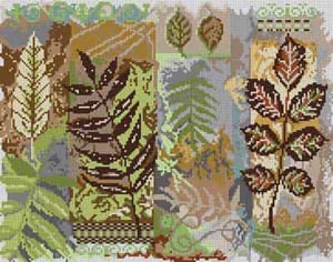 The Meredith Collection Treglown Designs Leaves Needlepoint Canvas