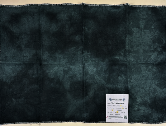 32 ct Hand Dyed Linen Cross Stitch Fabric by Fiberlicious - Chalkboard