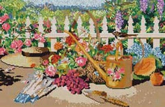 The Meredith Collection Treglown Designs Garden Scene Needlepoint Canvas