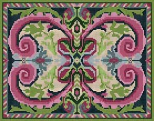 The Meredith Collection Treglown Designs Swirls Rug Needlepoint Canvas