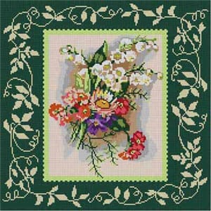 The Meredith Collection Treglown Designs Victorian Bouquet Needlepoint Canvas