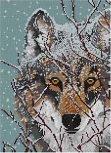 The Meredith Collection Treglown Designs Snow Wolf Needlepoint Canvas