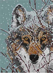 The Meredith Collection Treglown Designs Snow Wolf Needlepoint Canvas