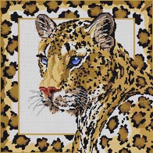 The Meredith Collection Treglown Designs Leopard Needlepoint Canvas