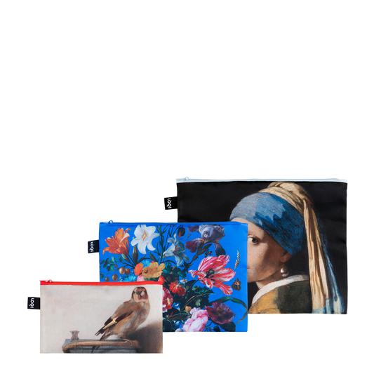 LOQI Maruitshuis, Vermeer, de Heem, Fabritius Recycled Project Bags - Set of 3