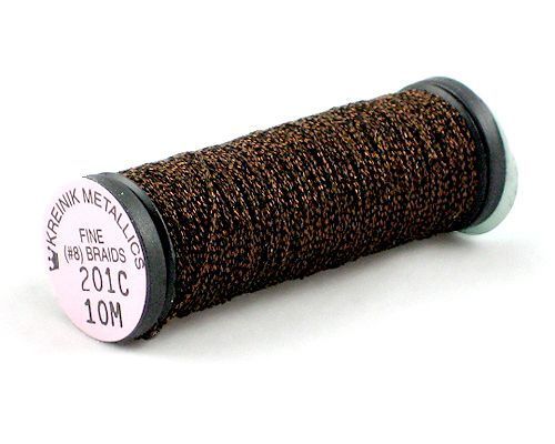 Kreinik Fine Braid #8 - 201C Chocolate Cord