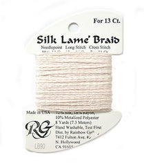 Rainbow Gallery Silk Lame Braid 13 - 090 Barely Pink