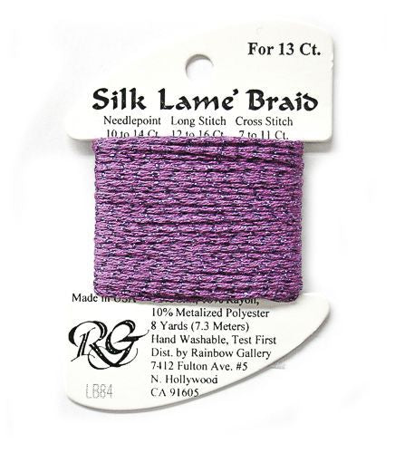 Rainbow Gallery Silk Lame Braid 13 - 084 Dark Orchid