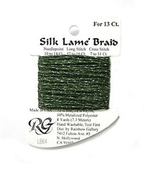 Rainbow Gallery Silk Lame Braid 13 - 064 Deep Avocado