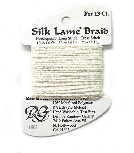 Rainbow Gallery Silk Lame Braid 13 - 088 Light Lemon