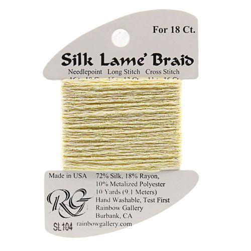 Rainbow Gallery Silk Lame Braid 18 - 104 Soft Yellow