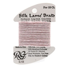 Rainbow Gallery Silk Lame Braid 18 - 108 Soft Pink