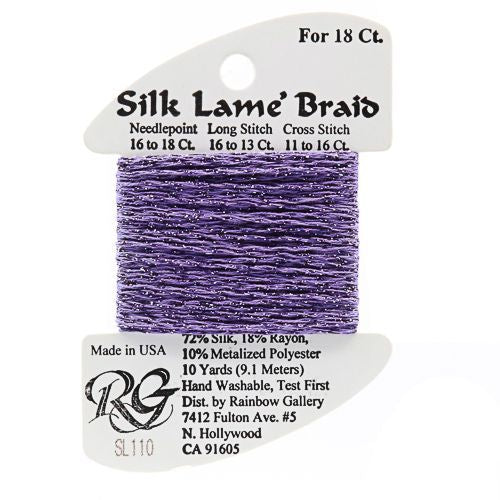 Rainbow Gallery Silk Lame Braid 18 - 110 Dark Violet