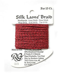 Rainbow Gallery Silk Lame Braid 13 - 079 Dark Cherry