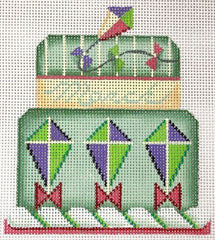 Rebecca Wood Designs Kites Cake Needlepoint Canvas