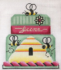 Rebecca Wood Designs Bees Cake Needlepoint Canvas