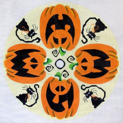 Rebecca Wood Designs Halloween Skirt Needlepoint Canvas