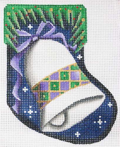 Rebecca Wood Designs Silver Bell Mini 18M Needlepoint Canvas