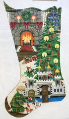 Rebecca Wood Designs Toy Castle Christmas Needlepoint Canvas