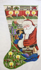 Rebecca Wood Designs Filling Stockings Boy Needlepoint Canvas - 13M