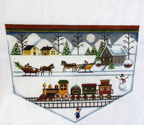 Rebecca Wood Designs Victorian Village Cuff Needlepoint Canvas