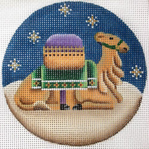 Rebecca Wood Designs Green Camel RW Needlepoint Canvas