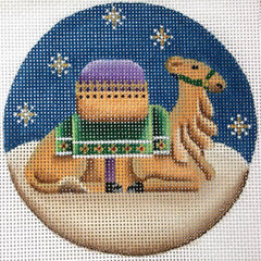 Rebecca Wood Designs Green Camel RW Needlepoint Canvas