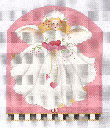 Melissa Shirley Designs Feb. Calendar Angel Dome Needlepoint Canvas