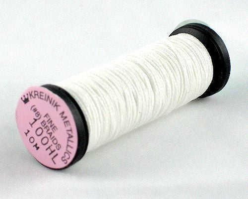 Kreinik Fine Braid #8 - 100HL White Hi Lustre