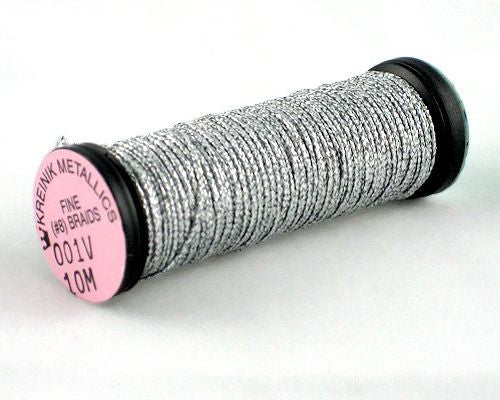 Kreinik Fine Braid #8 - 001V Vintage Silver