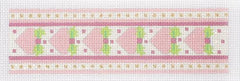 Melissa Shirley Designs Pink Heart Ribbon Candy Needlepoint Canvas