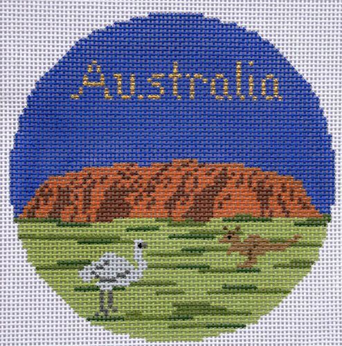 Silver Needle Travel Round Australia Ornament Needlepoint Canvas