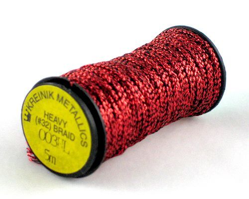 Kreinik Heavy Braid #32 - 003HL Red Hi Lustre