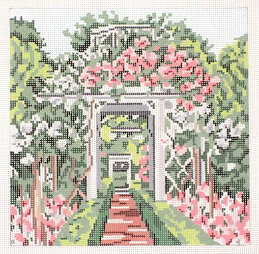 Barbara Russell Garden Gazebo Needlepoint Canvas