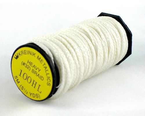 Kreinik Heavy Braid #32 - 100HL White Hi Lustre