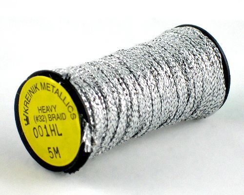 Kreinik Heavy Braid #32 - 001HL Silver Hi Lustre