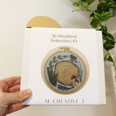 M Creative J 3D Woodland Advanced Hand Embroidery DIY Craft Kit