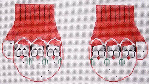 Kathy Schenkel Designs Puppy Mittens Needlepoint Canvas