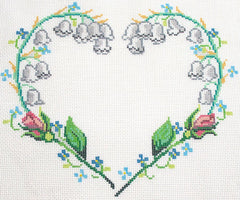 Squiggee Designs Lily of the Valley Ring Bearer's Pillow Needlepoint Canvas