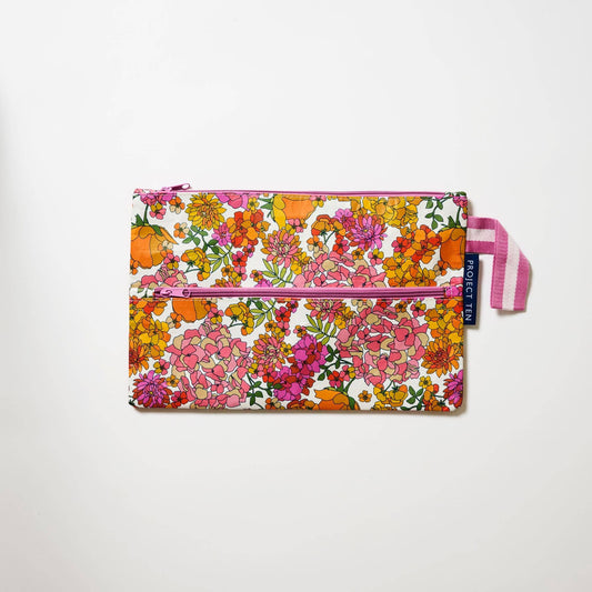 Project Ten Double Zip Project Bag – Hydrangea