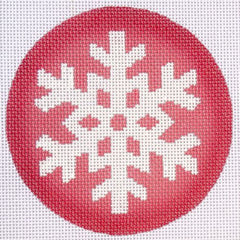 Melissa Shirley Designs Red w/Snowflake Ornament Needlepoint Canvas