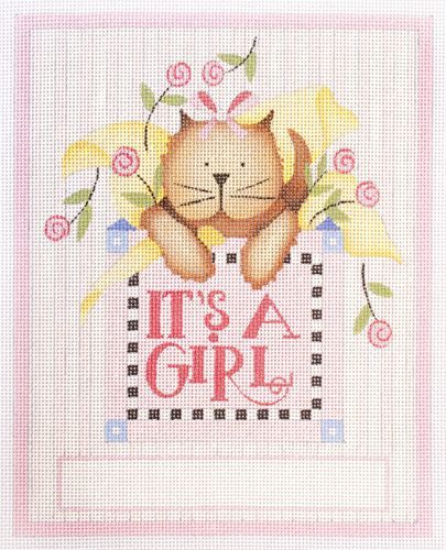 Melissa Shirley Designs It's A Girl DM26A Needlepoint Canvas