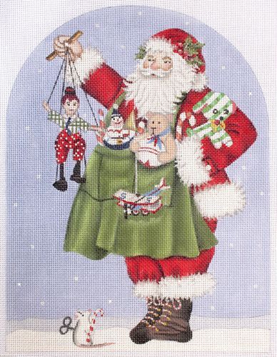 Melissa Shirley Designs Toy Santa Dome Needlepoint Canvas