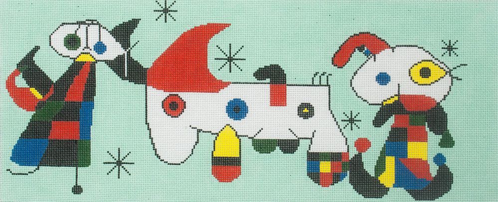 Changing Woman Designs Miro Three Characters Needlepoint Canvas