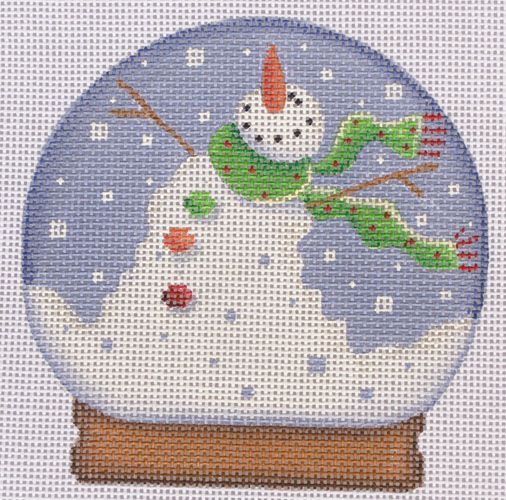 Rebecca Wood Designs Snowman Globe Needlepoint Canvas