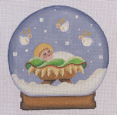 Rebecca Wood Designs Baby Jesus Globe Needlepoint Canvas