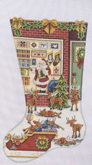 Rebecca Wood Designs Shopping for Mrs. Clause Needlepoint Canvas