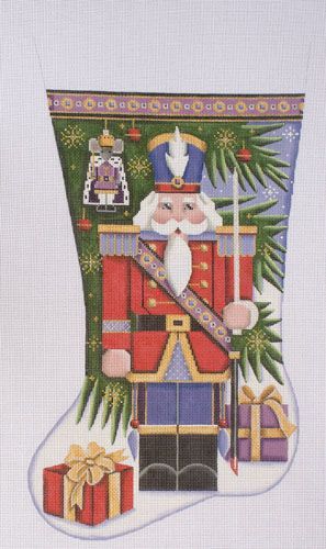 Rebecca Wood Designs Nutcracker Stocking Needlepoint Canvas