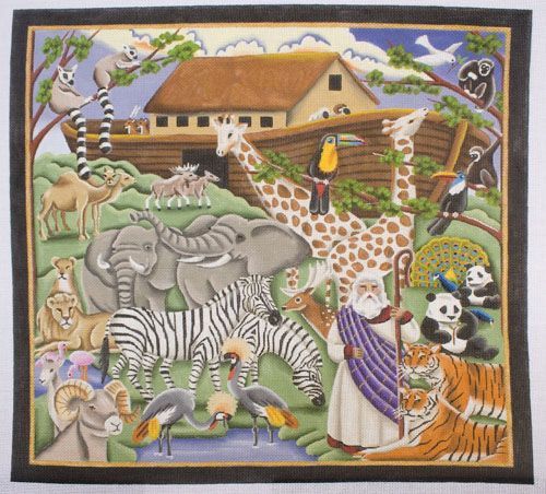Rebecca Wood Designs Noahs Ark Needlepoint Canvas