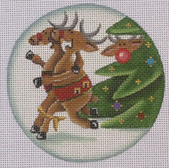 Rebecca Wood Designs Three Legged Race Needlepoint Canvas